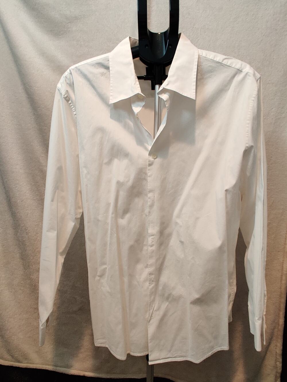 Men’s Calvin Klein White Oxford Button Up Shirt Size XL Long Sleeve Collared